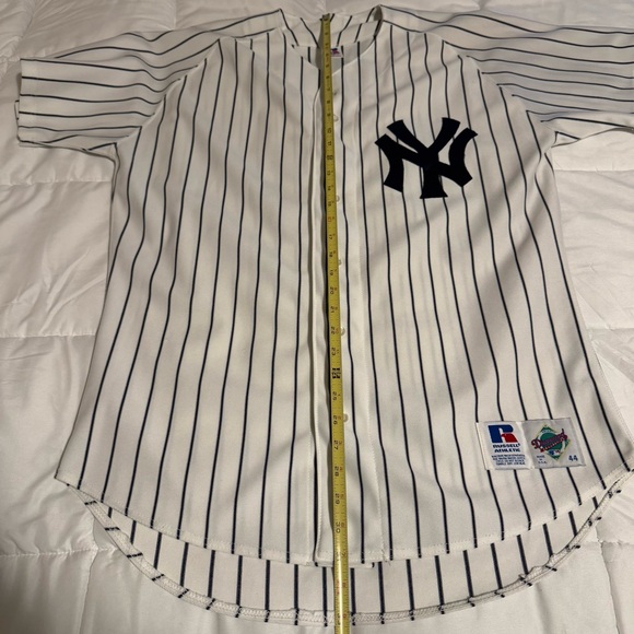 Vintage 1990s New York Yankees Russell athletics MLB Baseball striped Jersey - Picture 4 of 6